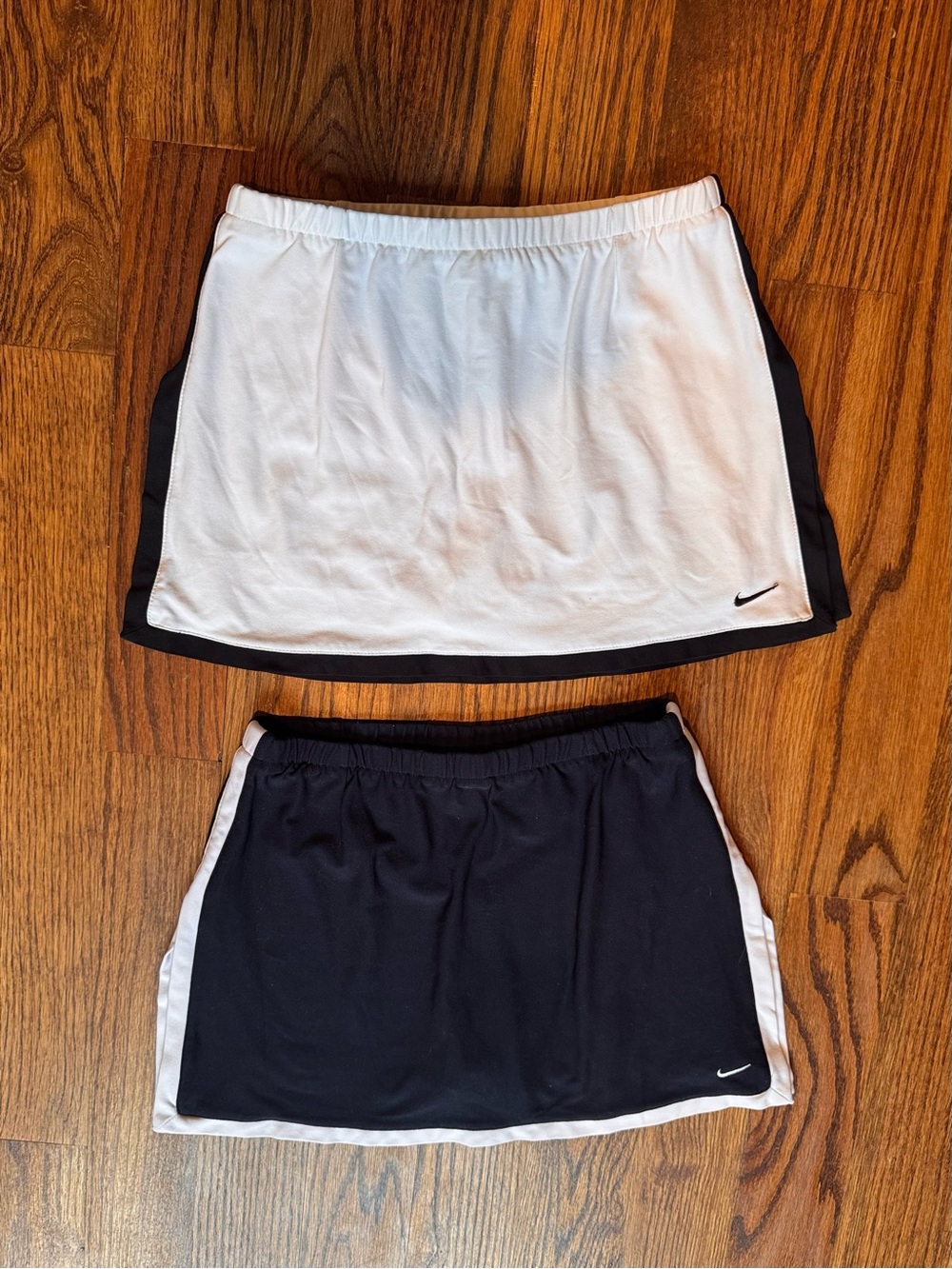Nike Women's Athletic Skort / Tennis Skirt Set of 2 White & Black